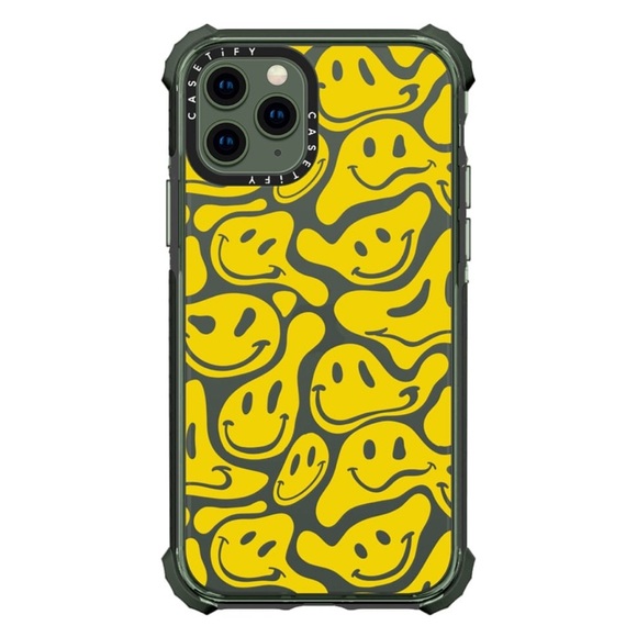 Casetify Other - Casetify iPhone 11 Pro case Acid Smiles - Marigold, Ultra Impact, Midnight Green